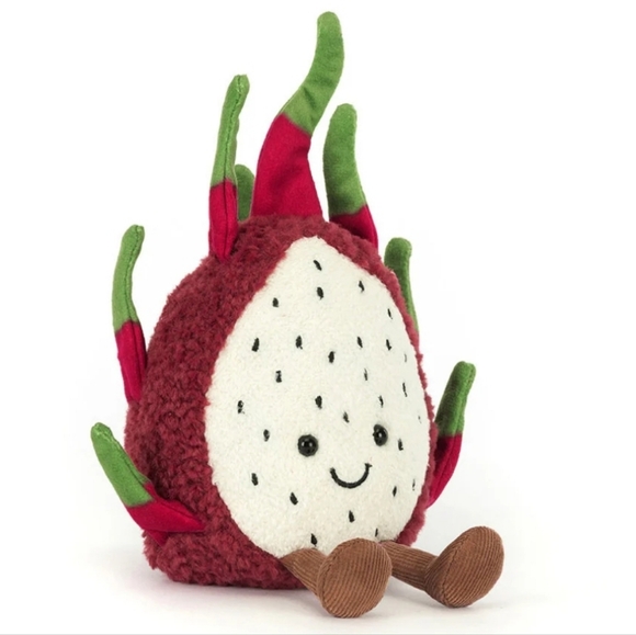 Jellycat Amuseables Dragon Fruit 8.7x3.1x2.4" Soft & Plush BNWT Authentic - Picture 1 of 6
